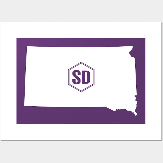 South Dakota Homer (White) Wall Art by caknuck